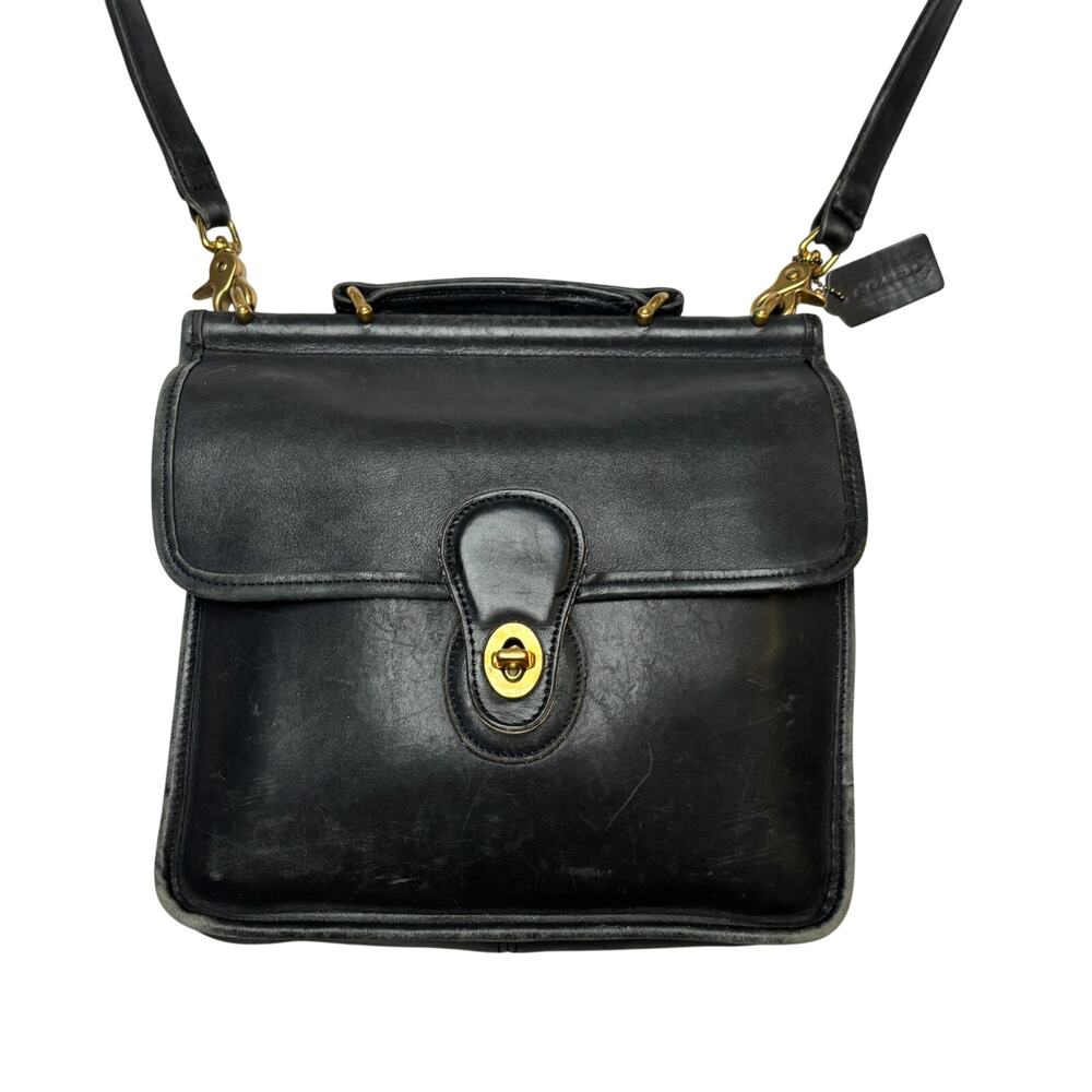 Vintage Y2K Coach 9992 Willis Leather Crossbody Bag Top Handle Purse Satchel